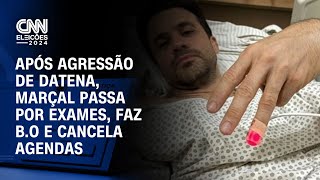 Após agressão de Datena, Marçal passa por exames, faz b.o e cancela agendas | LIVE CNN