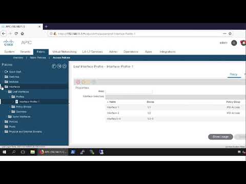 Cisco DCACI(300 - 260) -  Lab of creating Interface Profiles in ACI