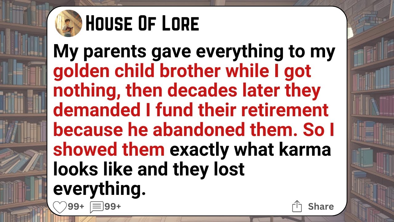 My parents gave everything to my golden child brother while I got nothing, then decades later they..