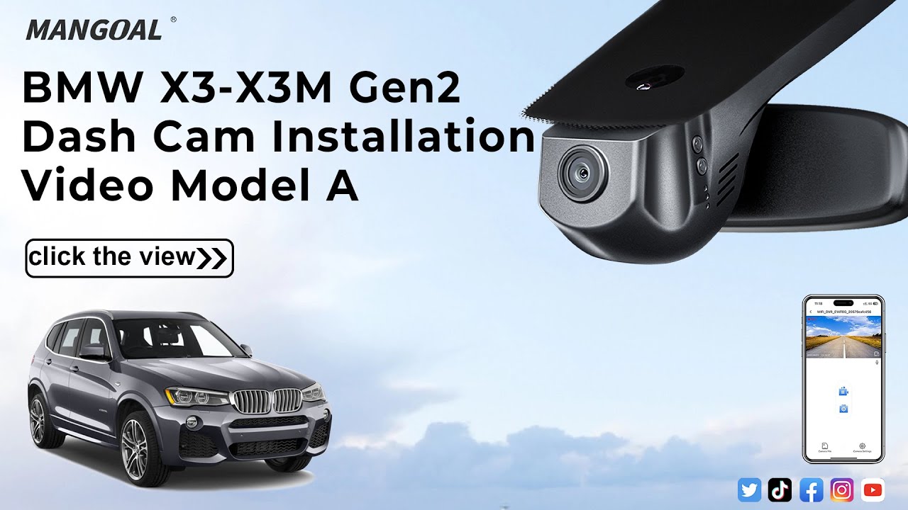BMW X3 Gen2 F25 sDrive28i,xDrive28i,xDrive28d,xDrive35i Mangoal tech dash cam 008 Installation