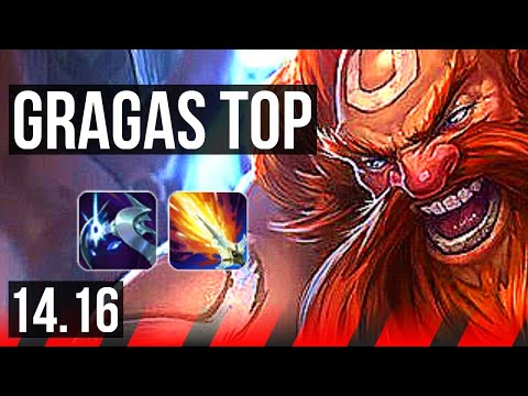 GRAGAS vs RUMBLE (TOP) | 500+ games, 3/2/7 | EUW Master | 14.16