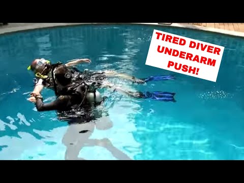 PADI Rescue Diver Exercise 1 - Tired Diver Underarm Push Skill