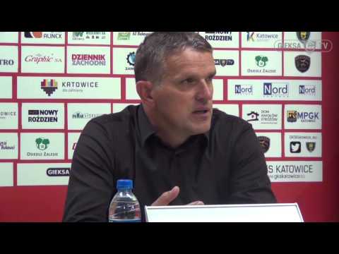 Konferencja po meczu 1/32 Pucharu Polski GKS Katowice - Chrobry Głogów (13 08 2014)