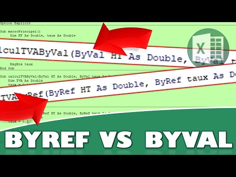 LES ARGUMENTS DE VALEURS ET DE RÉFÉRENCES (BYVAL ET BYREF) DE VBA SUR EXCEL