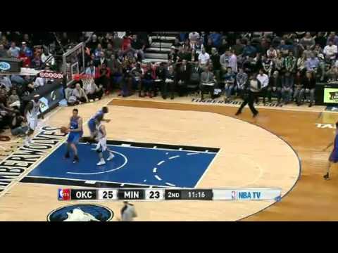 Reggie Jackson BIG Finish | Thunder vs Timberwolves | March 29 2013
