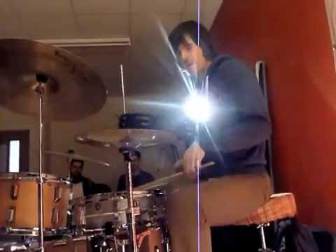 Neil Turpin playing drums