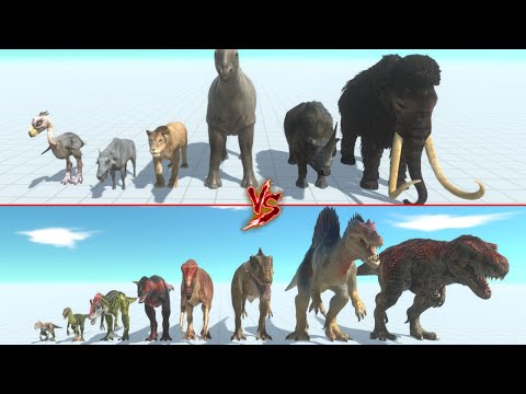 Prehistoric Mammals Vs Carnivore Dinosaurs | ARBS - Animal Revolt Battle Simulator
