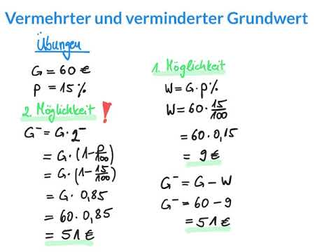 Vermehrter und verminderter Grundwert