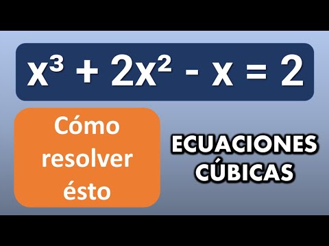 Resolver x³ + 2x² – x = 2. Ecuaciones de tercer grado