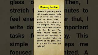 Shadowing Practice: My Morning Routine (Learn English) ☀️ #MorningRoutine #englishspeaking