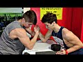 THE MOST INSANE ARMWRESTLE EVER BODYBUILDER VS POWERLIFTER EXTREME