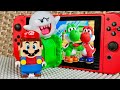 Lego Mario Tries To Save Red And Green Yoshi