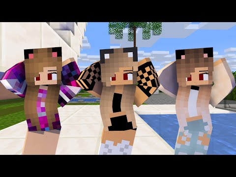MONSTER SCHOOL : CHICKEN WING MEME CAT GIRLS - MINECRAFT ANIMATION
