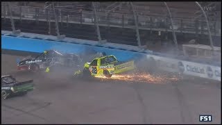 NASCAR Camping World Truck Series 2017. Phoenix International Raceway. Rhodes &amp; Crafton Hard Crash