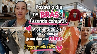 FUI NO BRÁS FAZER COMPRAS PRA LOJA 🛍/A GERENTE DA LOJA ME CONHECEU E ME DEU UM MIMO 🥰