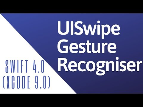 Swift 4.0: How to use UISwipeGestureRecognizer (Xcode 9.0)