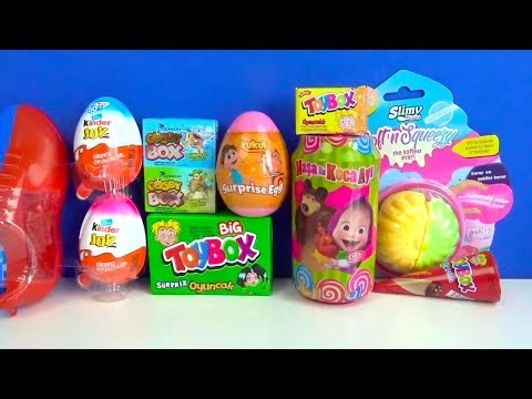 Überraschungsbox Kinder Überraschungseier Mascha und der Bär Überraschungsdose Slimy Soft Squishy