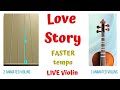 Taylor Swift LOVE STORY LIVE Violin FASTER Tempo Play Along With Animated Violins