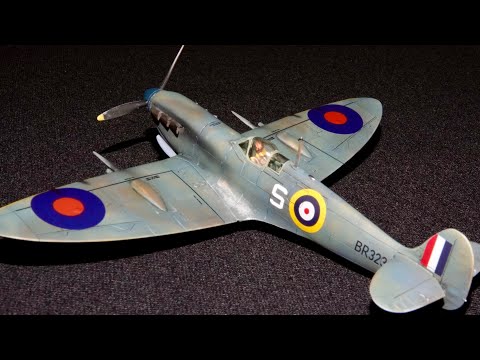 Airfix 1/72 Supermarine Spitfire MkVC starter set modified to Tropical. Built model kit