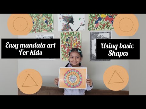 Easy mandala art for kids/How to draw a mandala for beginners