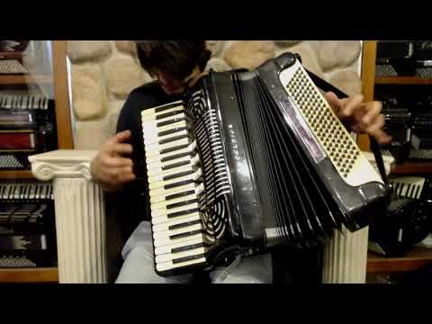3773 - Black Excelsior OO "Double O" Piano Accordion LMMH 41 120 $1199