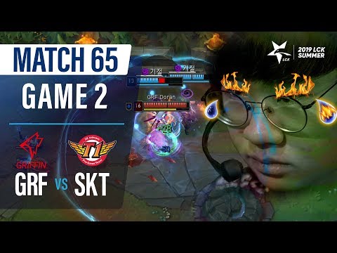 GRF vs SKT | Match65 Game2 H/L | 2019 LCK Summer