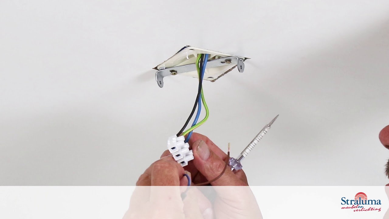 Lamp ophangen stappenplan.