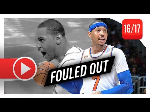 Carmelo Anthony EPIC Full Highlights vs Hawks (2017.01.29) - 45 Pts, FOULED OUT!