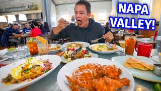 Giant 9 DISHES BREAKFAST!! Farm to Table FOOD TOUR in Napa Valley, California!!