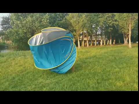 How to fold up a pop up beach tent