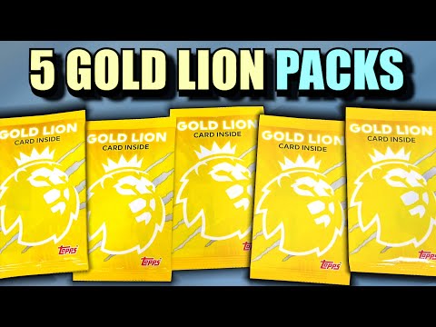 5 GOLD LIONS! TOPPS PREMIER LEAGUE 2026 Gold Lion Packs | Gold Lion Every Pack (Filling Our Binder)