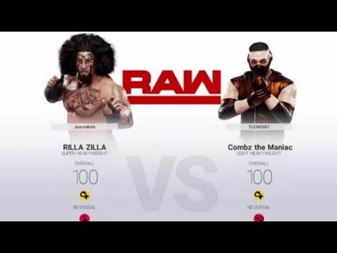 COMBZ THE MANIAC VS RILLA ZILLA WWE 2K19 ONLINE 9-29-21