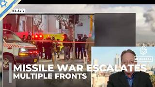 Joining the war, Yemen's Houthis launch a ballistic missile attack.