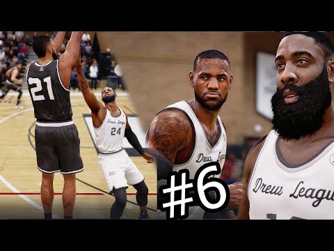 NBA Live 18 The One Career Mode - Intense Drew League Game vs LeBron and James Harden! Ep. 6