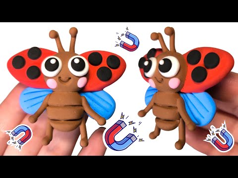 DIY | Air Dry Clay Ladybug 🐞 | How To Make a Fridge Magnet | Tutorial Handmade 🐞