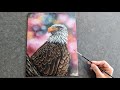 An Eagle painting idea / Bokeh painting / How to paint an Eagle / Acrylic painting tutorial #54