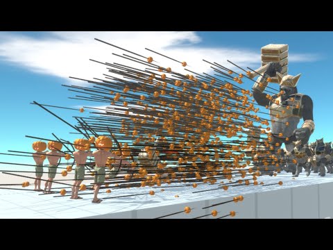 🎃 5x Halloween Archers vs Armies of Humans + Primates + Mammals - Animal Revolt Battle Simulator