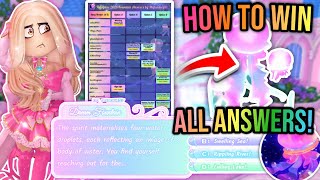HOW to WIN the TIDALGLOW HALO 2026 in Royale High (ALL STORIES + ALL CORRECT ANSWERS) | Roblox