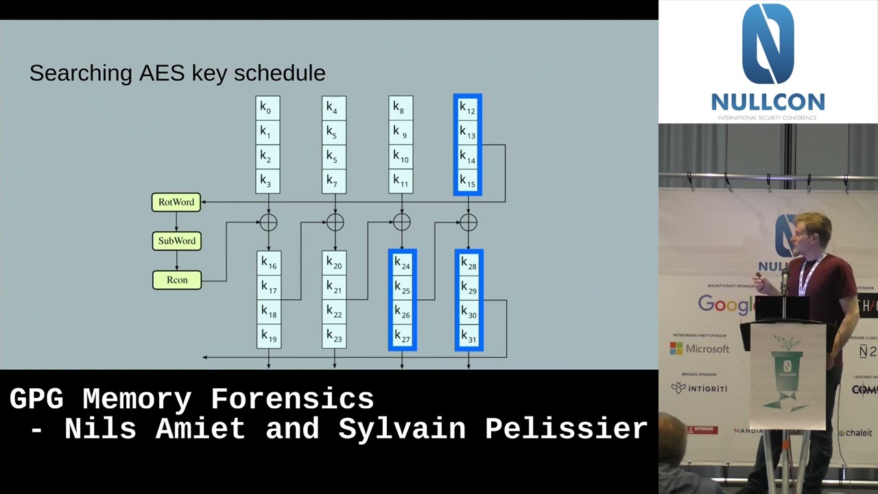 GPG Memory Forensics by Nils Amiet and Sylvain Pelissier | Nullcon Berlin