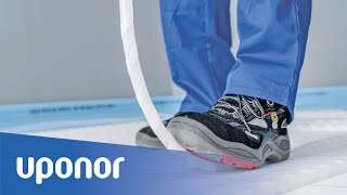 Uponor Klett: szybki i prosty montaż ogrzewania podłogowego mocowany na rzepy