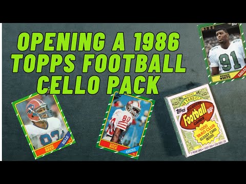 Opening a 1986 Topps Football Cello Pack