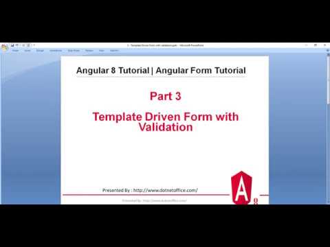 Part 3 Template Driven Form With Validation Angular Form Tutorials Angular 812 Tutorials
