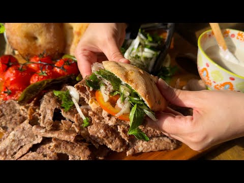 Homemade Döner Kebabs with Bubbly Flatbread