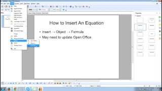 How to Insert An Equation in OpenOffice