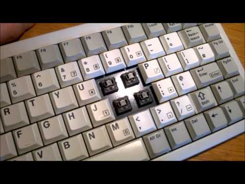 CHERRY G84-4100 klaviatūra USB QWERTZ Vokiečių Juoda video
