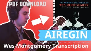 WES MONTGOMERY- Airegin Transcription (FREE PDF)