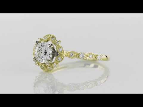 Luminous Yellow Gets a Makeover in This Vintage-Style Engagement Ring