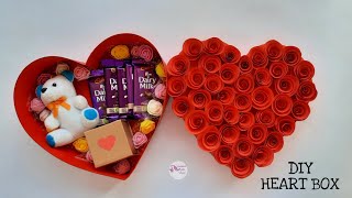 Rose Heart Box tutorial | Heart Box with Roses & chocolate | DIY Valentine's Gift idea |DIY Rose Box