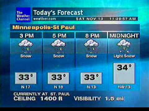 Minneapolis Weatherstar XL - HUGE Winter Storm - 11/13/2010