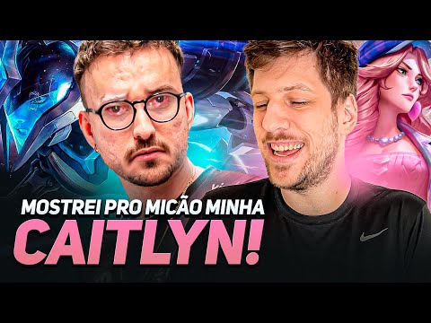 CAI CONTRA O MICAO E JOGUEI COM A NOVA SKIN DA CAITLYN! 🤩